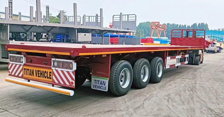Remolque de plataforma plana de 3 ejes en venta en Uganda.