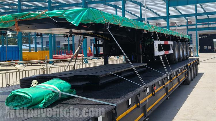 Remolque de cuello de cisne plegable de 4 ejes se enviar&aacute; a Chile