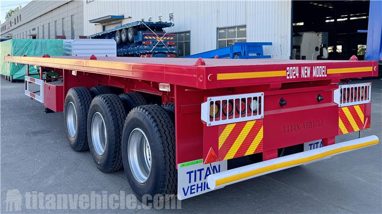 Remolque de plataforma plana de triple eje se transportar&aacute; a Mongolia