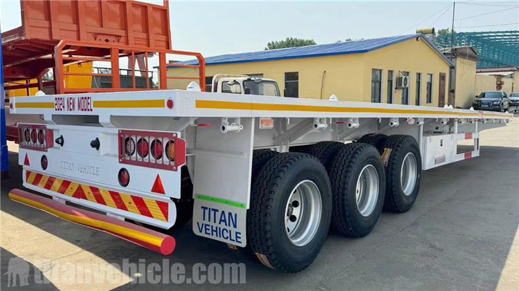 Remolque de carrocer&iacute;a plana de triple eje a la venta en Angola