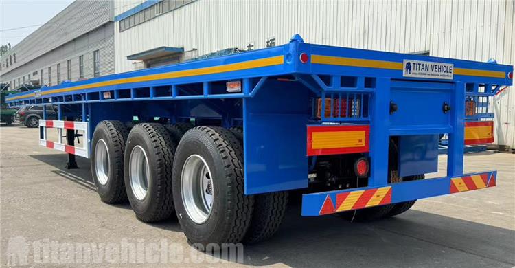 Semirremolque de plataforma plana de 40 pies de tres ejes a la venta en México