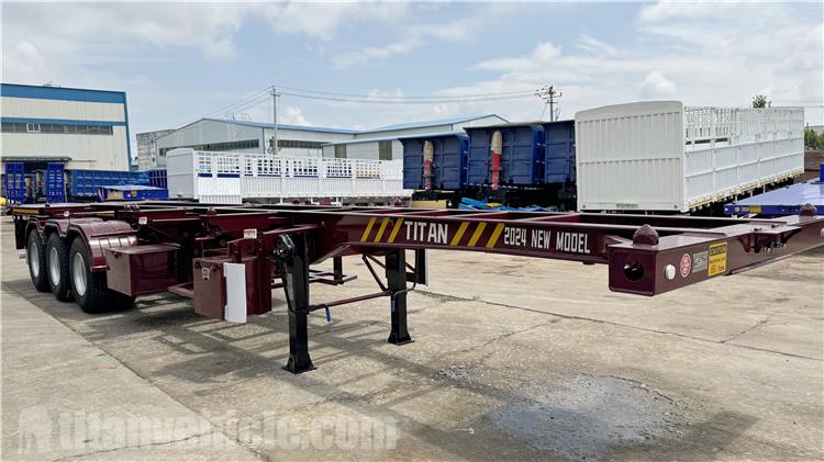 Remolque con chasis de contenedor de 3 ejes y 40 pies a la venta en Uganda