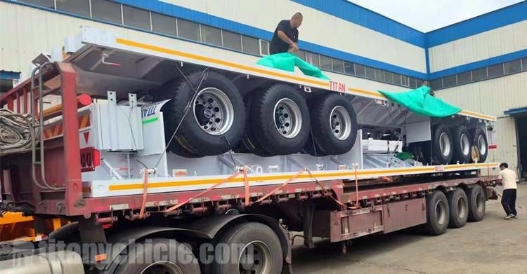 2 unidades de remolque de plataforma con pared frontal en venta en Ghana