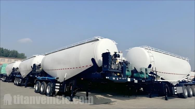 Semirremolque cisterna de cemento de 42 CBM | Semirremolque cisterna de cemento a granel en Angola