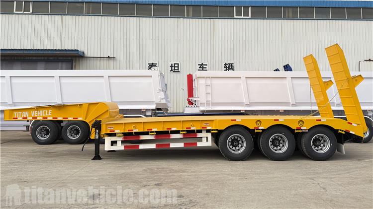 Remolque de plataforma baja de 3 ejes y 60 toneladas en venta en Guinea