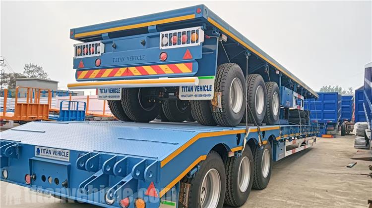 Remolque de plataforma plana de 3 ejes y remolque de plataforma baja de 60 toneladas en venta en Liberia