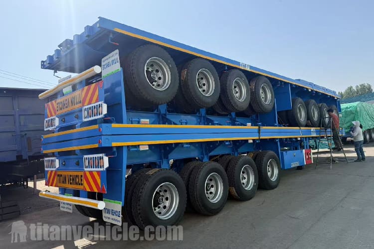 Semirremolque de plataforma de 4 ejes en venta en Uganda