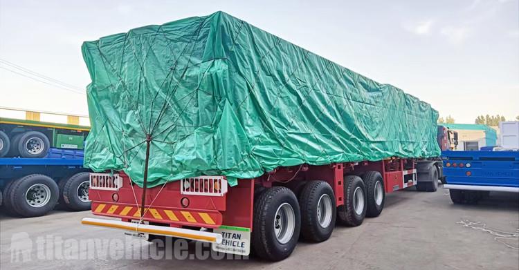Remolques de plataforma de 4 ejes y 45 pies, listos para enviar a Ghana
