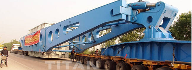 Remolque de eje hidráulico para transporte estructura de puente